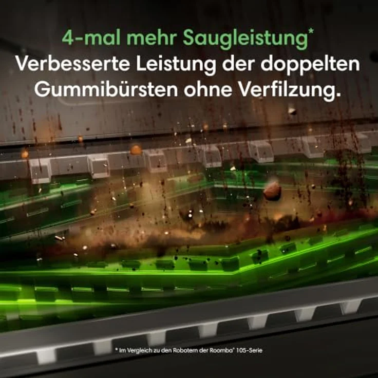 iRobot Roomba 775C, Saugroboter mit AutoWash Basis und 75 °C Heißwasser-Wischwalze, 30.000 Pa Saugleistung, KI-gesteuerte Hinderniserkennung, optimierte Reinigung für Tierhaare – Bild 4