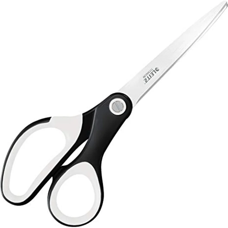 Leitz WOW Titan Qualitätsschere, Für Rechts- oder Linkshänder (beidhändig), Haushaltsschere mit ergonomischem Griff, Für zu Hause oder Schule, Schwarz, 53192095 – Bild 1