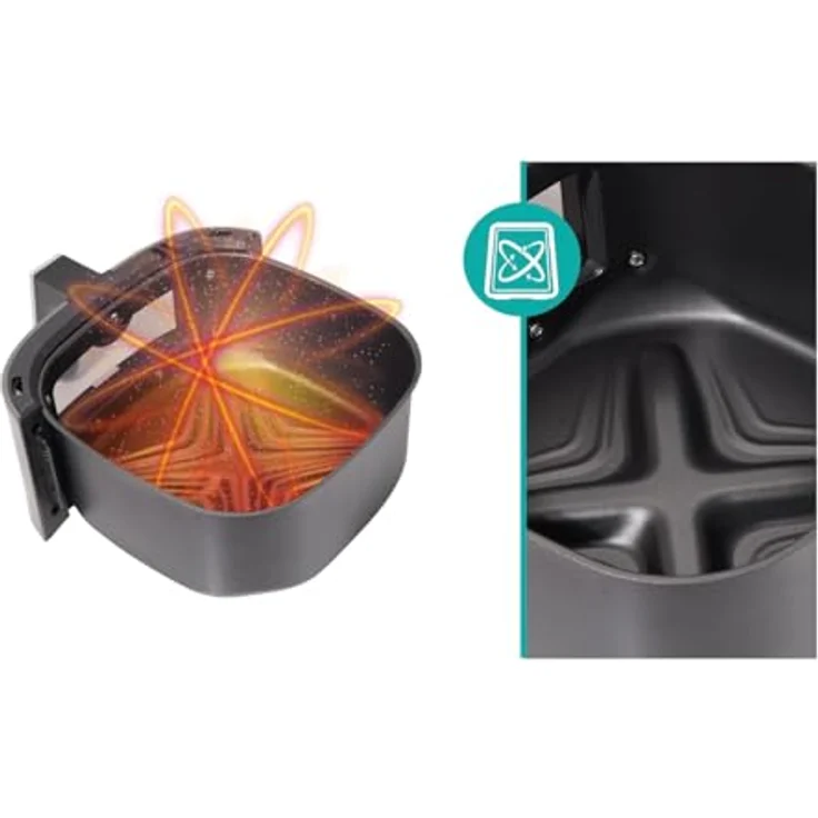 Hisense HAF1900D Heißluftfritteuse Single 7 L 1800 W Schwarz – Bild 4