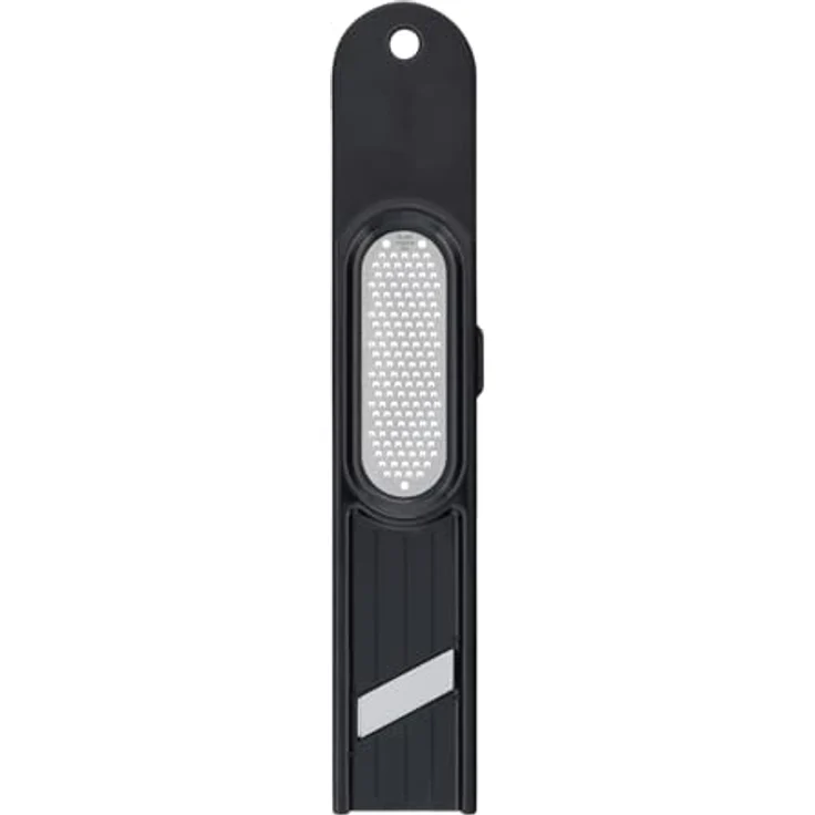 Microplane Ingwer Reibe 3 in 1, Küchenreibe für Ingwer, Knoblauch und Gewürze, schwarz Edelstahl – Bild 1