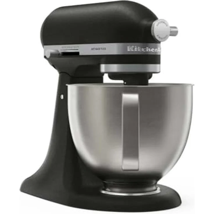 KitchenAid 5KSM50PKVE Artisan Plus Küchenmaschine, 4,7L mit 325 Watt Motor, Gusseisen Schwarz, inklusive Edelstahlaufsätzen und integrierter Schüsselbeleuchtung – Bild 3