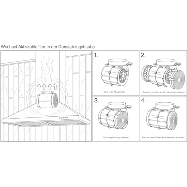 Airlux AIR2GO Aktivkohlefilter D184 / 49011552, 173 mm Durchmesser für Dunstabzugshauben – Bild 9