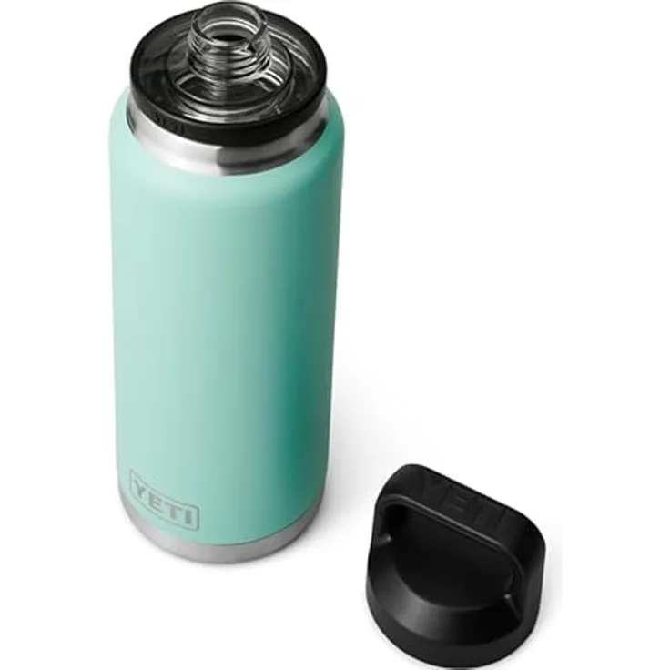 YETI Rambler Flasche mit Chug-Verschluss, 36 oz (1 l), doppelwandige Vakuumisolierung, auslaufsicher, Edelstahl, Seafoam