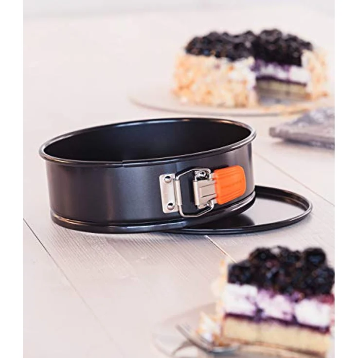 Le Creuset Antihaft Springform, Rund, Ø 26 cm, PFOA-frei, Sauerteigbeständig, Aus Karbonstahl gefertigt, Anthrazit-Orange – Bild 2