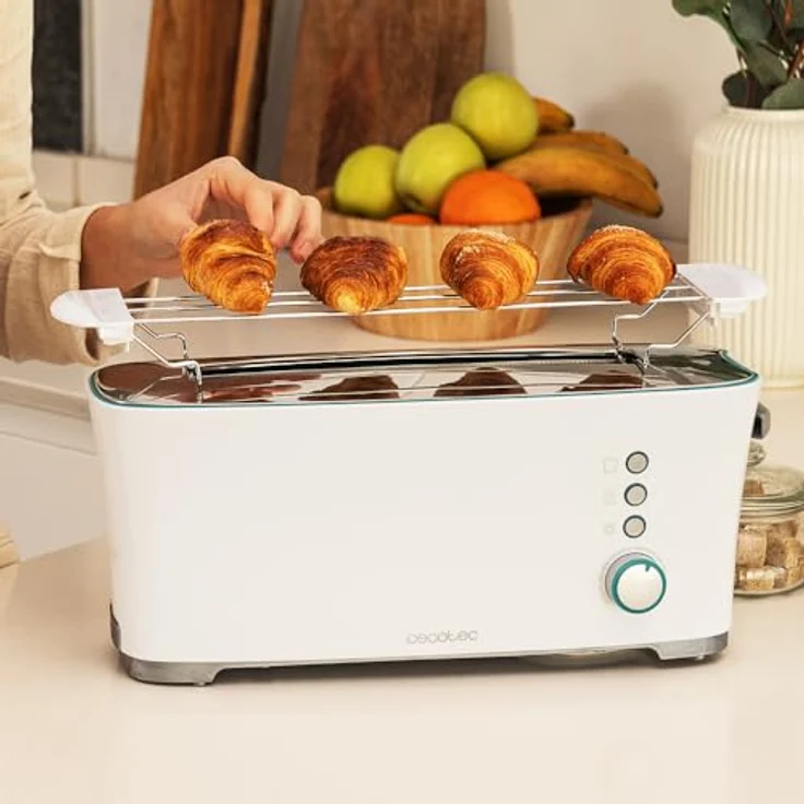Cecotec Toast&Taste Extra W, Toaster mit 1 langem Schlitz, 1000 W, schnelles Bräunen, 2 Toastschlitze – Bild 7