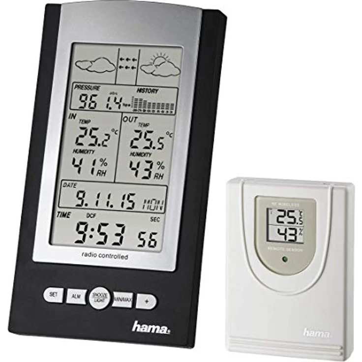 Hama | "EWS-800" Elektronische Wetterstation | Schwarz – Bild 1