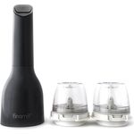 Finamill Gewürzmühle elektrische Gewürzmühle (batteriebetrieben) mit 2 Wechselbehältern, fein oder grob einstellbarer Mahlgrad, BPA-freier Kunststoff, inkl. 2 FinaPod-Kapseln