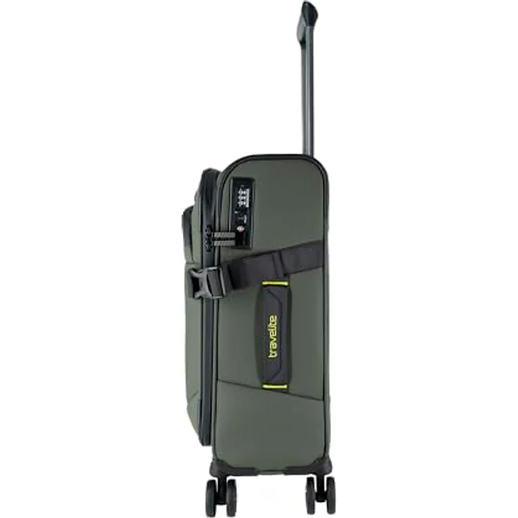 Travelite Briize Kabinentrolley S, 55 cm, 4 Rollen, khaki, 100% Polyester, kompakte Reisedimensionen – Bild 3