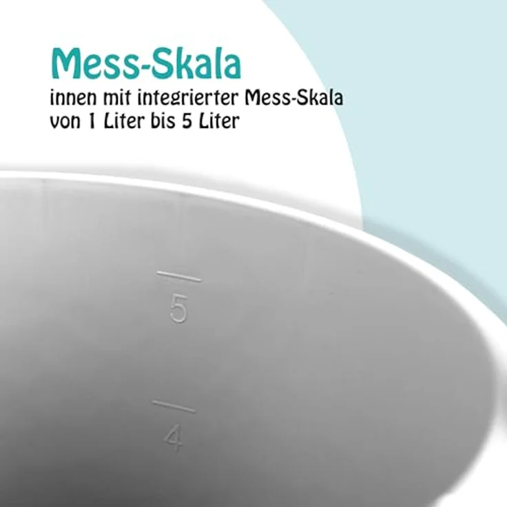 ProHome Putzeimer 5 Liter, Kunststoff Eimer mit Mess-Skala, BPA-frei, vers. Farben (Rosa, Grün, Anthrazit), Made in EU – Bild 5