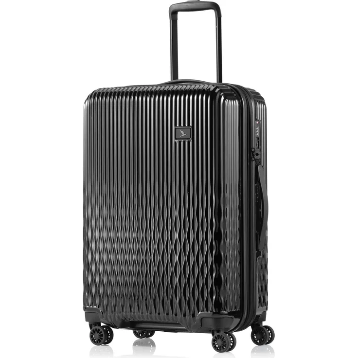 Pack Easy Flow Trolley-Koffer M, schwarz, 8-Rollen, TSA-Zahlenschloss, 5 Jahre Garantie