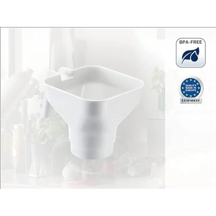 Leifheit Einfülltrichter ComfortLine-Serie, Einmachtrichter aus hochwertigem Kunststoff, Marmeladentrichter Ø 82mm, spülmaschinengeeignet, Einmachhilfe mit Henkel für Eingemachtes und Selbstgemachtes – Bild 2