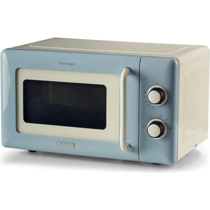 Ariete Mikrowelle Vintage 20 Liter, 800 Watt, 3-in-1 Funktionen, hellblau – Bild 1