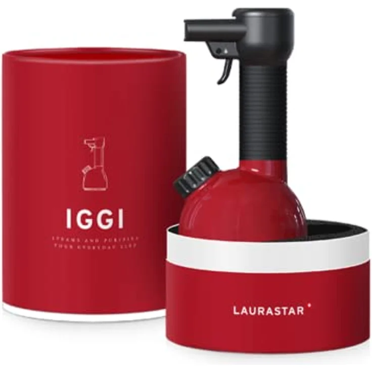 Laurastar Iggi Intense Red Handdampfreiniger- & glätter, 850 W, desinfiziert Textilien und Gegenstände, Steamer – Bild 2