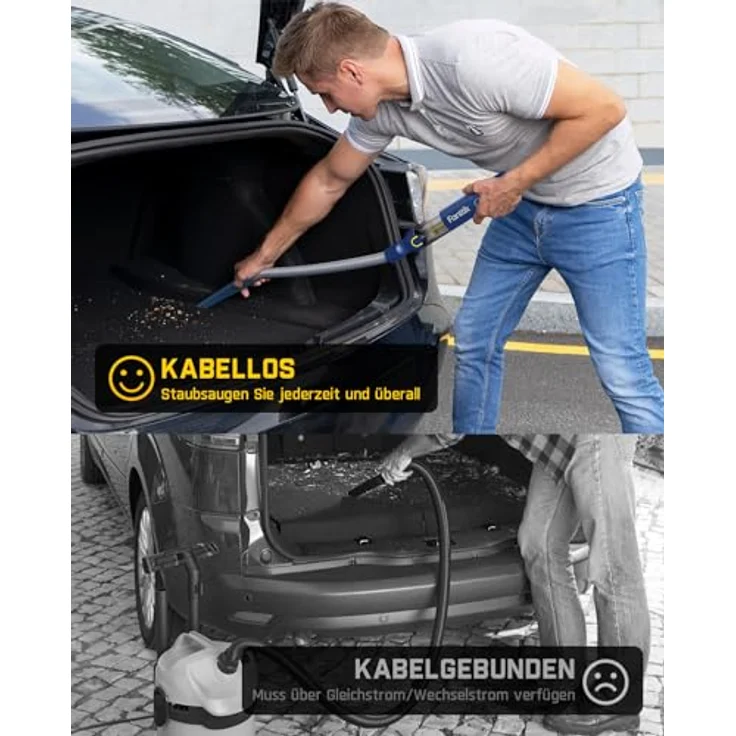 Fanttik V8 Blue, kabelloser Nass- und Trockensauger mit 19.000 Pa Saugleistung, 4-in-1 Funktionen und HEPA-Filter – Bild 3