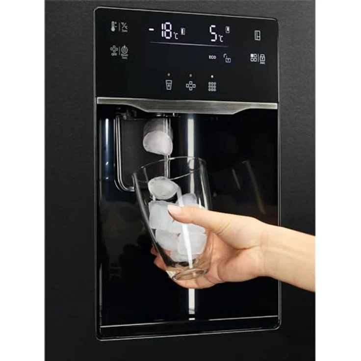 AEG ORX9V351DB Side-by-Side Kühl-Gefrierkombination, NoFrost, Schwarz VCM mit Eiswürfel- und Wasserspender, Multi Chill 0° Schublade – Bild 3