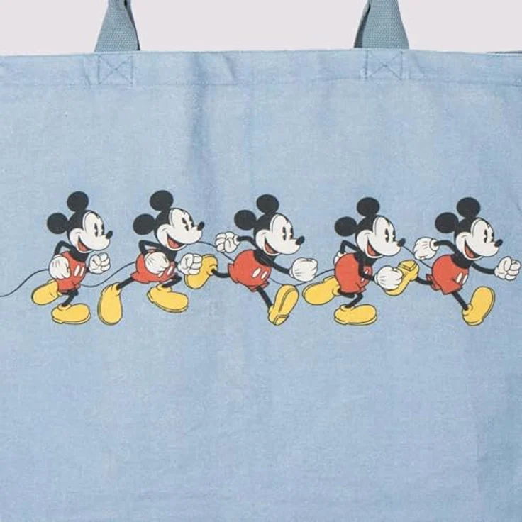 Disney Mickey Mouse XL Shopper, Mehrfarbig, robuste Materialkombination aus Polyester und Baumwolle, 42 × 0.5 × 60 cm – Bild 3