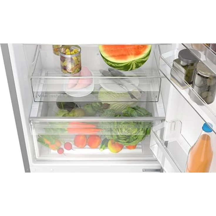 Bosch Serie 4 KGN492IAF Kühl-Gefrier-Kombination, 440 l, Gebürsteter Stahl, Total No Frost, 203 cm Höhe, Gefrierbereich unten – Bild 4