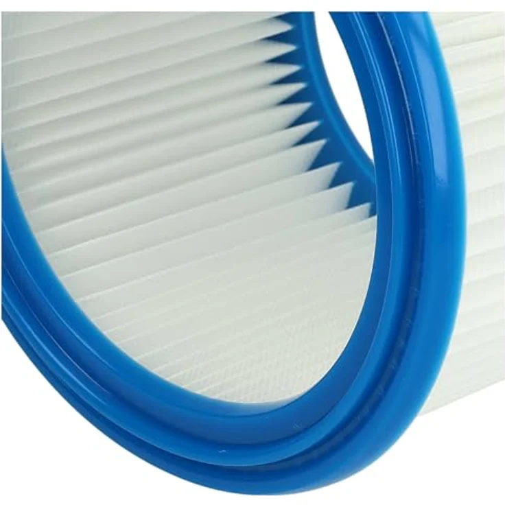 VHBW 4x Faltenfilter Ersatz für Bosch 2607432024, Patronenfilter für Staubsauger, Blau Weiß, 18,6 cm Durchmesser – Bild 6