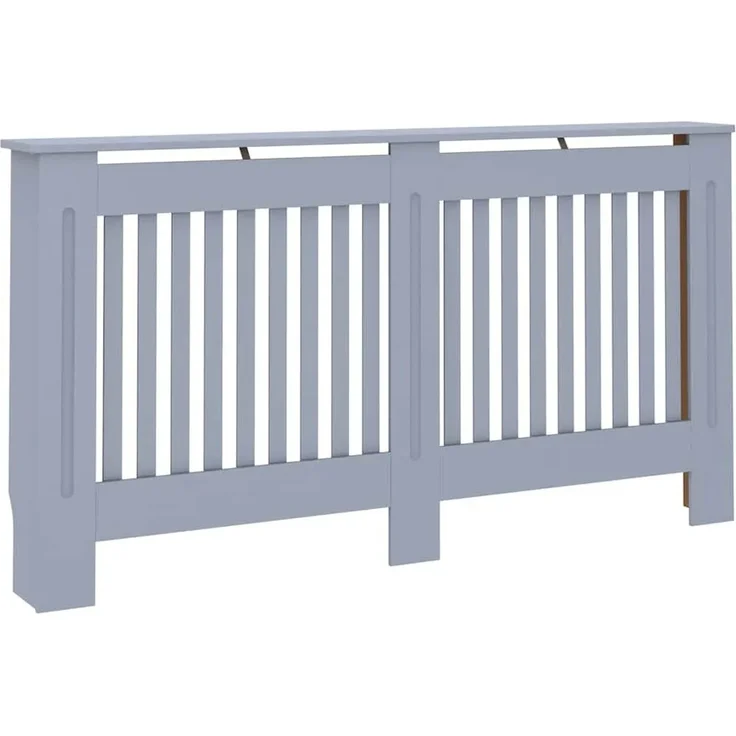 vidaXL Heizkörperverkleidung Anthrazit, 152x19x81,5 cm MDF mit modernem Latten-Design und zusätzlichem Stauraum