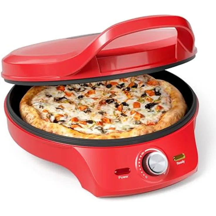 Princess Pizza-Maker – Ø 32 cm – Einstellbarer Thermostat – Multifunktional – Inklusive Grillfunktion – bis zu 200°C - BPA-frei - Princess