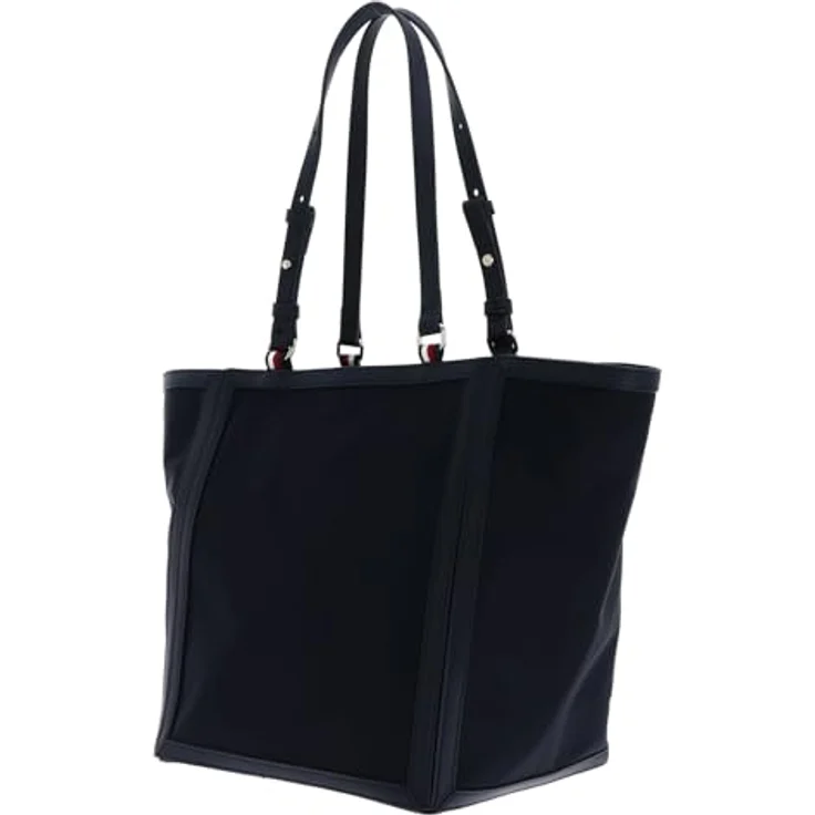 Tommy Hilfiger Shopper TH ESSENTIAL S TOTE, Handtasche Damen Tasche Damen Henkeltasche Recycelte Materialien, Space Blue – Bild 4