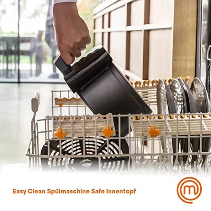 MasterChef Heißluftfritteuse, ohne Öl, 1400 Watt, 4.5 Liter Fassungsvermögen, schwarz – Bild 7