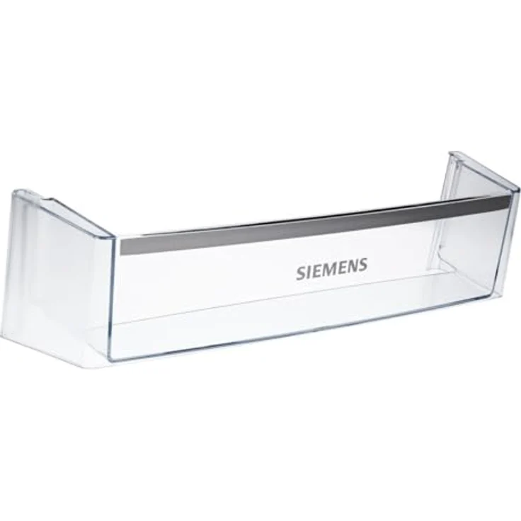 LUTH Premium Profi Parts Türfach unten kompatibel mit Siemens 11025150, transparent, 456x120mm, mit silberner Kunststoffblende – Bild 1