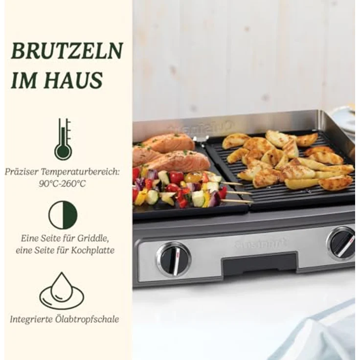 Cuisinart PL50E Tischgrill, Metall, Anthrazit – Bild 2