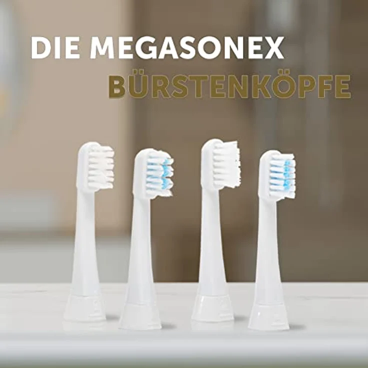 Megasonex flat medium, für Megasonex Ultraschallzahnbürsten, 2er-Pack – Bild 3