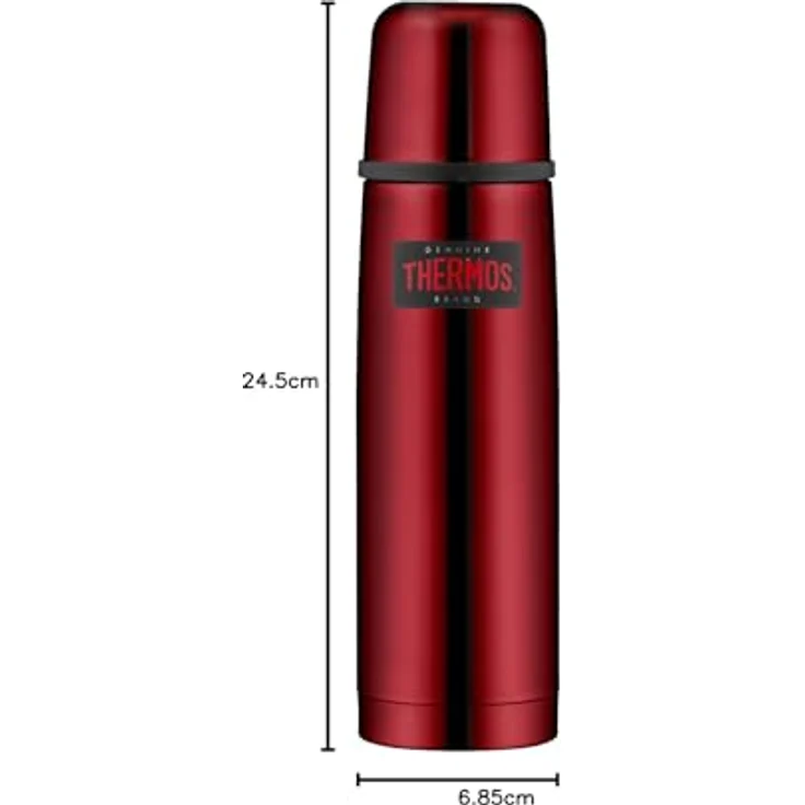 THERMOS Light & Compact Thermosflasche, Edelstahl, Rot, 0,5 Liter – Bild 9