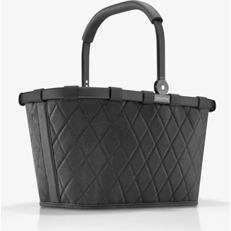 reisenthel carrybag frame rhombus black – Stabiler Einkaufskorb mit 22 l Volumen, praktischer Innentasche und wasserabweisendem Design – Bild 2