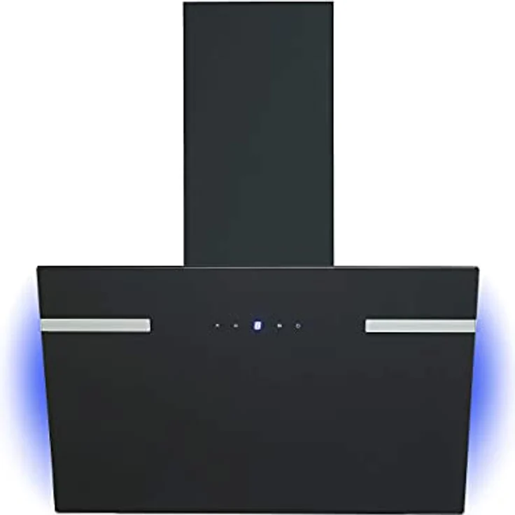 Respekta Dunstabzugshaube kopffrei / Dunstabzugshaube schräg 60 cm / Metallgehäuse mit Glasschirm in Schwarz / Abluft - und Umluftfunktion / CH69060SA+ / A+ / 43–63 dB – Bild 1