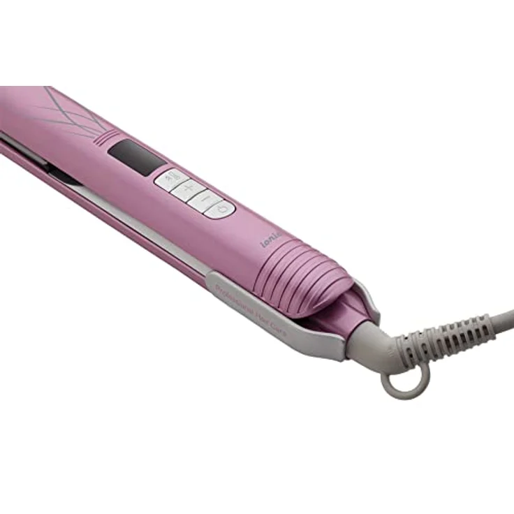 Grundig HS 7130 Haarglätter, Ionen-Technologie, 4 Temperaturstufen, Cool-Touch-Gehäuse, bewegliche Vollkeramikplatten, rosé-silber – Bild 3