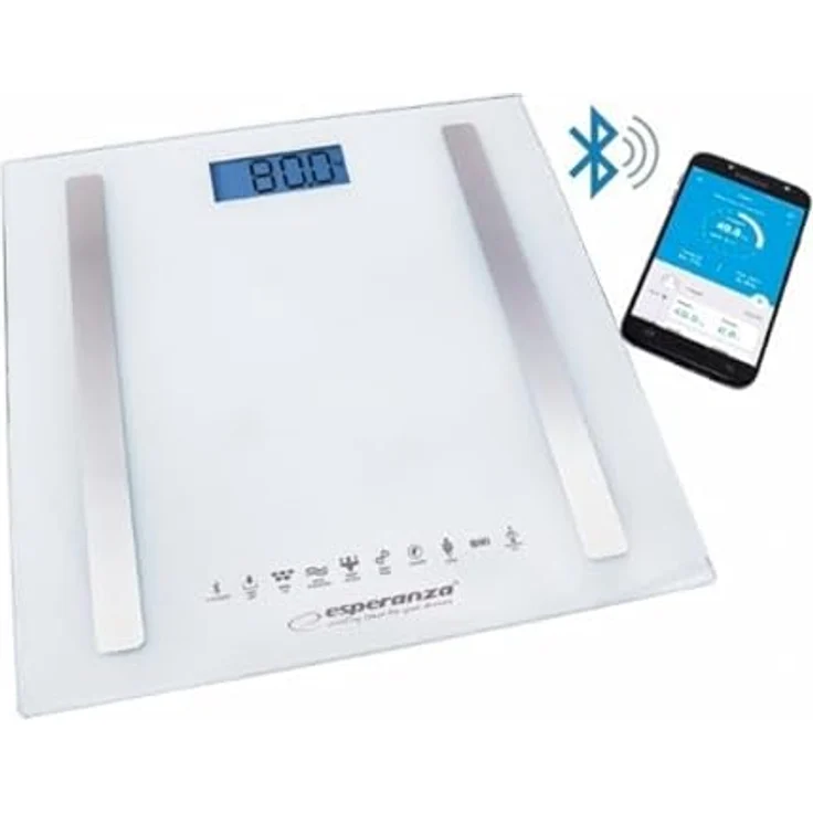Esperanza EBS016W B.Fit - Bluetooth Personenwaage 8in1, Weiß, hergestellt in Deutschland – Bild 2