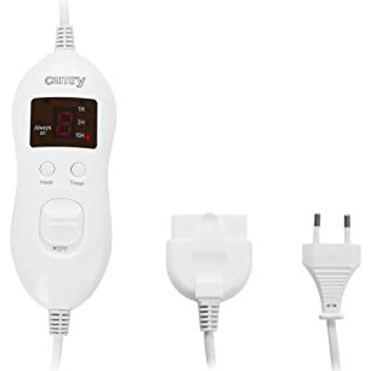 CAMRY CR-7421 Elektrische Doppelbettenheizung, 170 W, 8 Temperaturstufen, Timer, Überhitzungsschutz, Fleece, Weiß – Bild 4