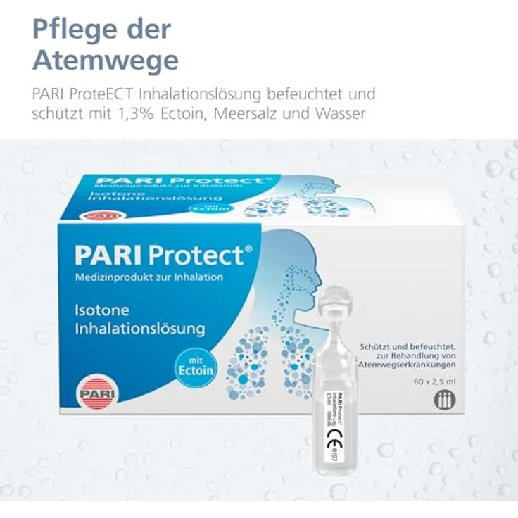 PARI ProtECT Inhalationslösung mit Ectoin 10x2,5ml, 150 ml Lösung – Bild 4