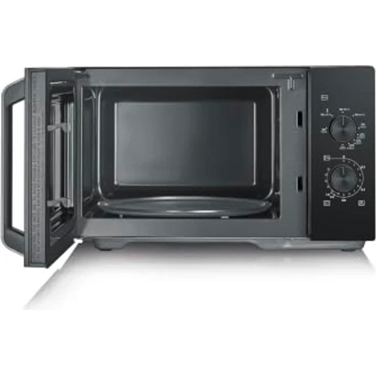 Severin 7792 Mikrowelle Schwarz, 900W mit Mikrowellen- und Grillfunktion, 9 Leistungsstufen und 30 Minuten Timer – Bild 3