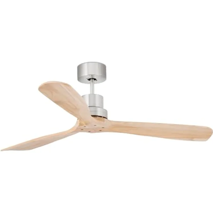 FARO BARCELONA LANTAU DC Deckenventilator ohne Licht, Nickel matt, Ø 132 cm, 6 Geschwindigkeiten, Fernbedienung, umkehrbar