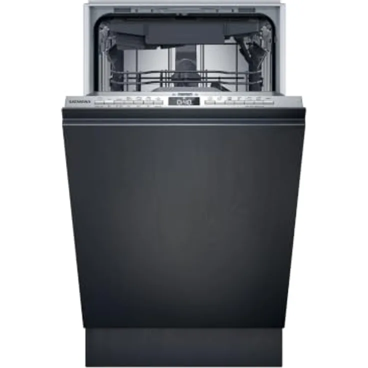 Siemens SR73EX25ME iQ300, Vollintegrierter Geschirrspüler, 45 cm, B-Energieeffizienzklasse, 10 Maßgedecke, varioScharnier, Home Connectfähig