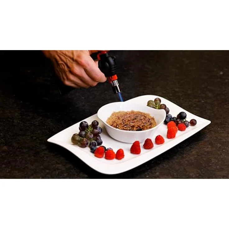 ROTHENBERGER Industrial Crème Brûlée Set, Gasbrenner mit RoFill Gaskartusche, großer Gastank, vielseitig einsetzbar für Flambieren und Karamellisieren – Bild 2