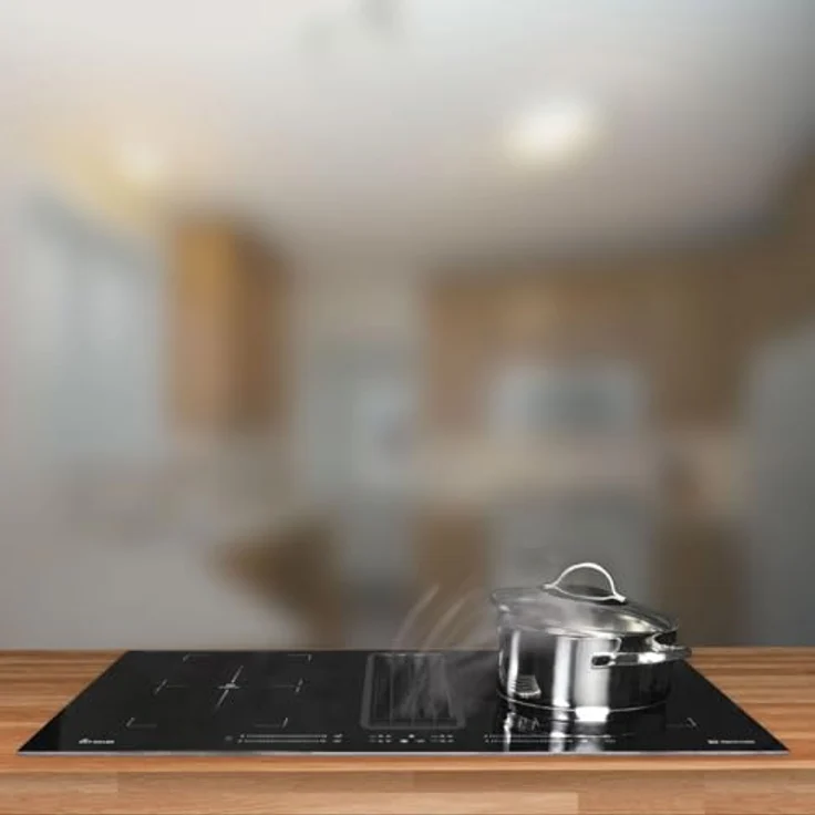 Induktionskochfeld mit Dunstabzug | Integriert | 80 cm | Autark | 7 kW | 4 Zonen | 15 Stufen | 2 Flexzonen | Rahmenlos | IND800DRAFT – Bild 5