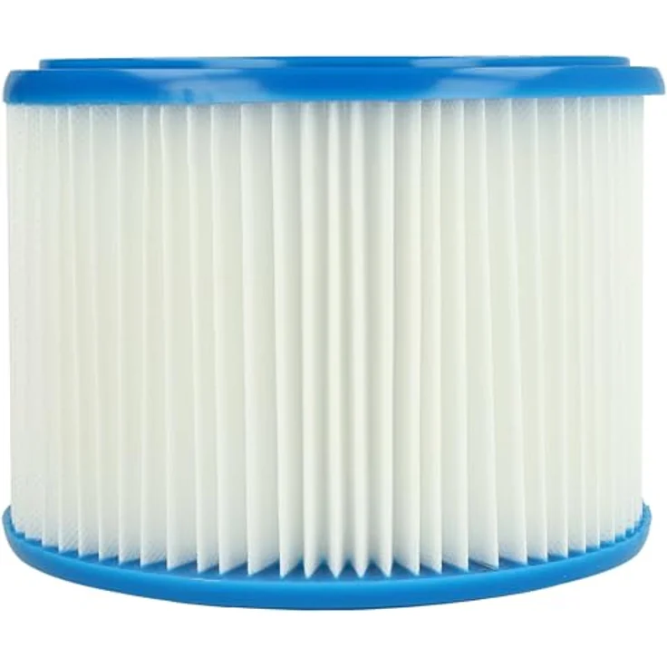 VHBW 4x Faltenfilter Ersatz für Bosch 2607432024, Patronenfilter für Staubsauger, Blau Weiß, 18,6 cm Durchmesser – Bild 2