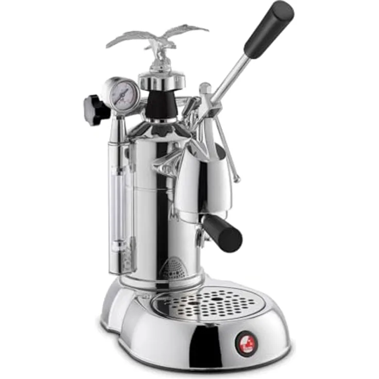 La Pavoni Esperto Milano, Siebträgermaschine in chrom, 950 W, 1,6 l Wassertank, Messinggehäuse