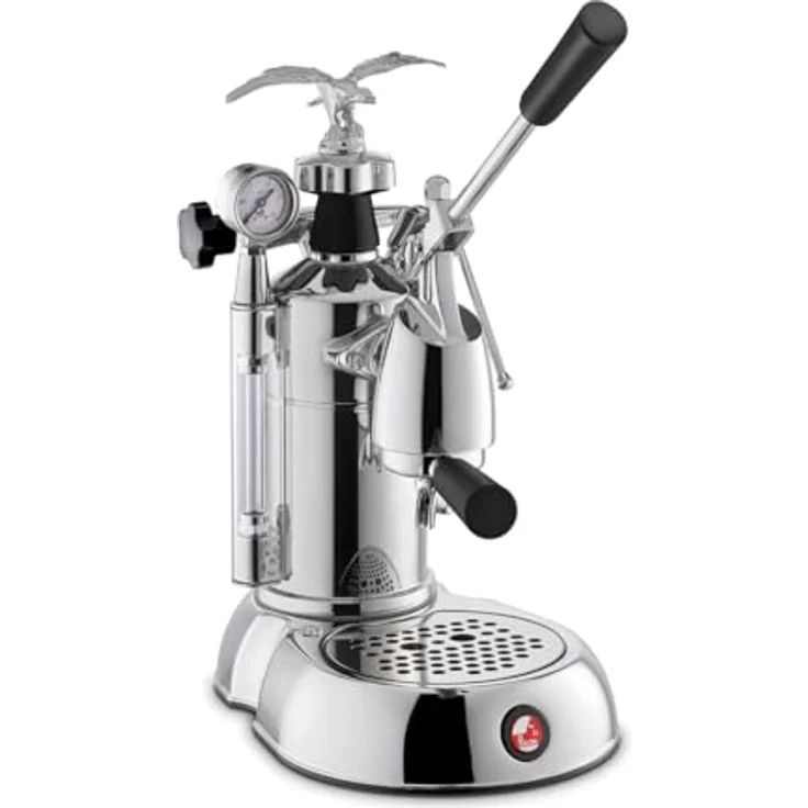 La Pavoni Esperto Milano, Siebträgermaschine in chrom, 950 W, 1,6 l Wassertank, Messinggehäuse – Bild 1