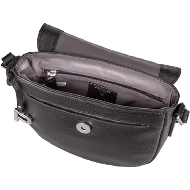 Picard Pure Umhängetasche, 100% Leder, 19 cm x 5 cm x 18 cm, schwarz – Bild 4