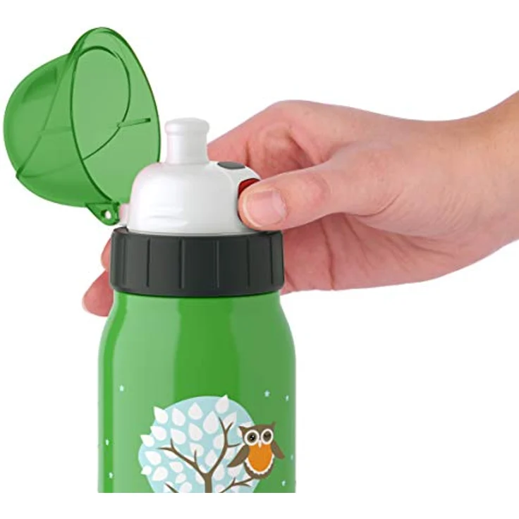 Emsa Iso2Go 518374 Isolierte Trinkflasche, 0,35 Liter, AutoClose Verschluss, Forest Friends – Bild 2