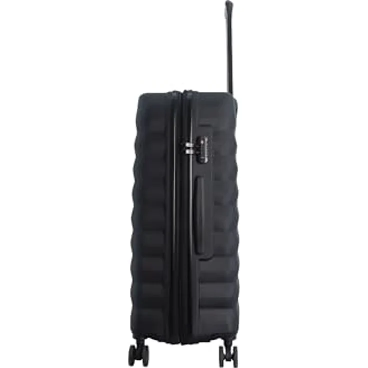 SAXOLINE Flow Reisekoffer, mittelgroß, erweiterbar, 67 x 47 x 25 cm, 61 l, schwarz, 4 kg, robust mit Teleskopgriff und 360-Grad-Schwenkrädern – Bild 4