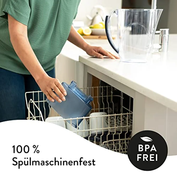 Aqua Optima Oria Wasserfilterkanne & 9 x 30 Tage Evolve+ Wasserfilterkartusche, 2,8 Liter Fassungsvermögen, zur Reduzierung von Mikroplastik, Chlor, Kalk und Verunreinigungen, Weiß – Bild 5