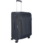 TheTrueC 4 Rollen Koffer Superlight 67cm Kopenhagen, Reißverschlussteiler|Kratzfest, Black