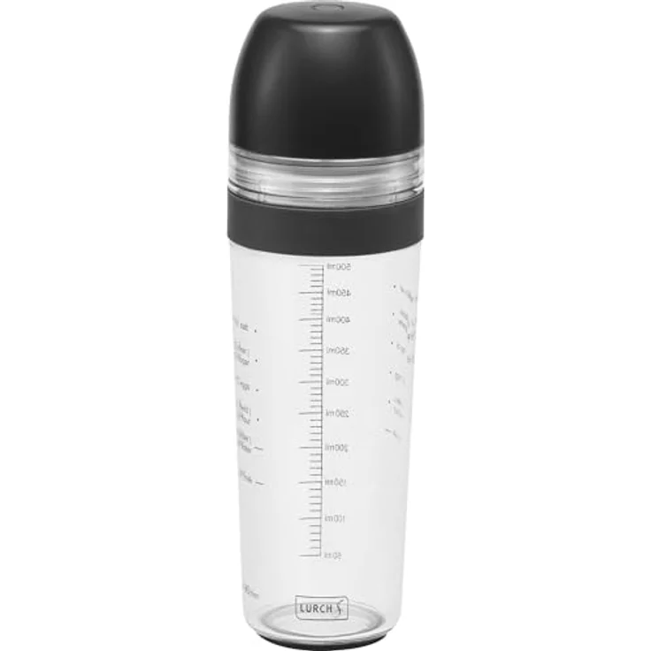 Lurch 10003 Teigshaker 0,5l, ideal zum Mixen von Pfannkuchen und Crepes, iron grey/transparent, BPA-frei, spülmaschinengeeignet – Bild 1